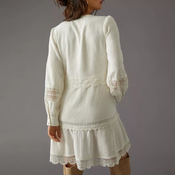 By Anthropologie Button-Front Mini Dress - Picture 2 of 10